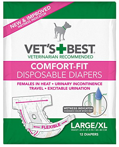 Vet's Best Comfort-Fit Einweg-Hundewindeln, L/XL (12er Packung)