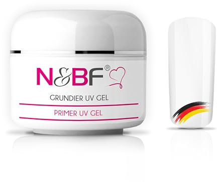 N&BF UV Grundiergel mittelviskos 30ml | Haftgel Transparent | Made in Germany | Basegel zur Grundierung des Naturnagels | Primergel selbstglättend + säurefrei | Basisgel starke Haftung
