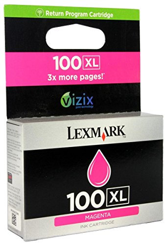 Lexmark 14N1070E 100XL Tintenpatronen Hohekapazität 600 Seiten Rückgabe, magenta