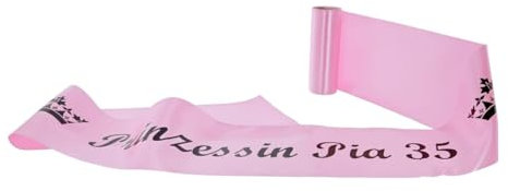 Schärpe für sie oder ihn mit Ihrem individuellen Aufdruck in vielen Farben und für jeden Anlaß: JGA, Baby-Shower, Silber-Hochzeit, die Nr. 1 in Qualität und Individualsierung, Farbe:rosa