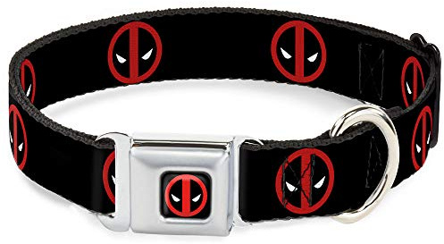 Buckle-Down DPA Dead Pool Logo schwarz/rot/weiß Hund Halsband