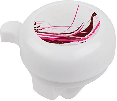 M-Wave 420124_887539009052 3D Stahl Bike Bell, weiß, 60 mm
