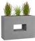 Pflanzwerk® Jardinera Fibra de Vidrio Vista Gris 52x75x27cm *Maceta a Prueba de heladas* *Protección UV* *Calidad Europeo*