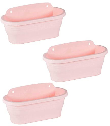 Maceta Pared, Jardinera Colgar en la Pared, Set 3 Unidades, Maceta Colgar (Rosa)