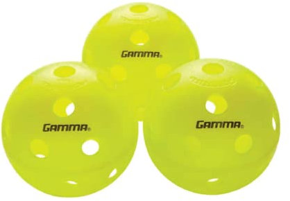 Gamma Unisex-Erwachsene Photon Pickleball Ball, Indoor, 3 Pack