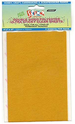 Stix2 Double Sided Polyester Ultra Stick Clear Adhesive Sheets