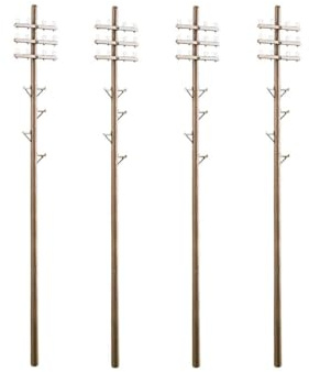 0 Gauge telegraph poles (4)