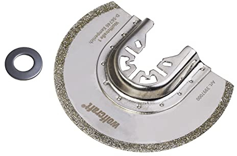 wolfcraft Segmentsägeblatt „PRO“ Diamant-bestreut I 3997000 mit Universal-Aufnahme I für Mörtelreste, Zementfugen