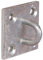 Merriway BH02050 6mm Diameter Metal Wall Anchor Staple on Plate Galvanised Rustproof Steel, 50mm (2 inch) Square