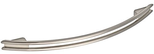 Möbelgriff Lochabstand 128 mm, Breite 170 mm, Zinkdruckguss vernickelt matt