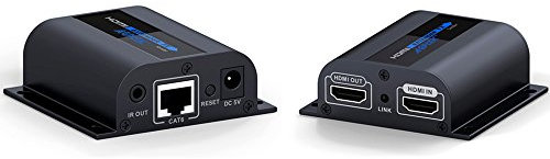 AGPTEK Estensore HDMI con visualizzare il locale Loop-Out, Trasmissione 1080P fino a 196ft/60m su singolo cavo Ethernet Cat6/6a/7/8 con blaster IR e cavi di ricezione (LKV372pro)
