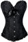 Everbellus Damen Jacquard Vollbrust Korsett Top für Dicke Abnehmen Halbbrust Corsage Schwarz XXXXXX-Large
