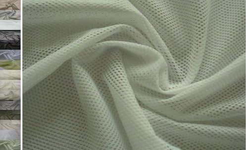 StoffBook BI-STRETCH C513 - Malla de fibra de abeja de abeja (2 mm, tejido de malla, color blanco)