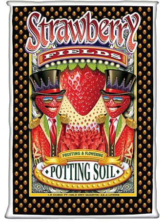 FoxFarm Strawberry Fields Fruiting & Flowering Potting Soil, 1.5cu ft - Designed to Pump Up Your Blooms, Fruits, and Berries - Made for the Fruiting and Flowering Stages of Plants