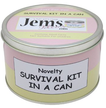 Survival Kit In A Can Geschenkdose Retirement, Überlebensausrüstung für die Rente Geschenk für Freunde, Kollegen, Vorgesetzte, die in Rente gehen; Geschenk und Karte in einem Dosenfarbe individuell gestaltbar, Rosa / cremefarben, 10 x 6 cm