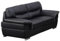 Vente-Unique-Ledersofa 2-Sitzer - Schwarz - Thibault