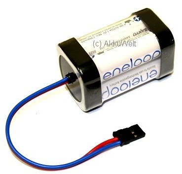 Empfängerakku 4er-Würfel mit Graupner-Stecker Accu Batterie Battery Bateria Akkubatterie