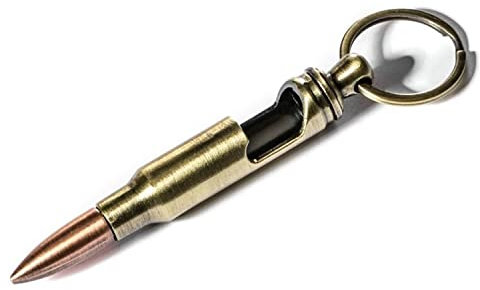 Patronenhülse Flaschenöffner mit Schlüsselanhänger - Bieröffner Kapselheber