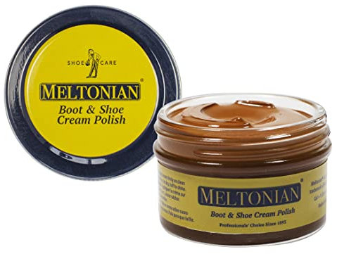 Meltonian Cream | Medium Brown 011 | Quality Shoe Polish for Leather and Leatherette (Synthetic) | Use on Boots, Shoes, Belts, Gloves, Purses and Accessories | Leather Conditioner | 50 ml