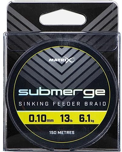 Fox Matrix Submerge Feeder Braid 150m - Reederschnur sinkend zum Feederangeln, Geflochtene Schnur zum Feederfischen, Feeder Schnur, Durchmesser/Tragkraft:0.10mm / 6.16kg Tragkraft