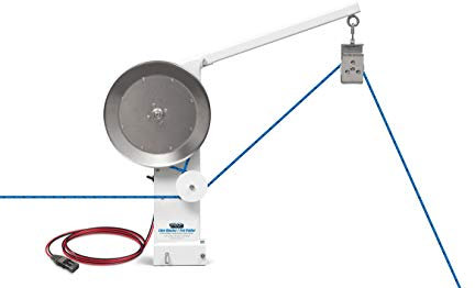 Trac Camco Outdoors 69280 Seilwinde, mit 50 kg Hubkapazität und korrosionsbeständigem, pulverbeschichtetem Aluminiumrahmen – geringer Ampere-Verbrauch, Seilgeschwindigkeit von 38,7–45,7 m pro Minute