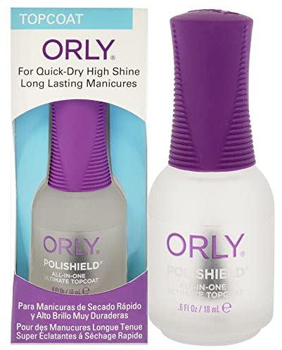 ORLY Polishield 18 ml | Überlack | UV-Nagellack| Farbton Transparent | 3-in-1 Effekt | Splitterfest | Schnell trocknend | verhindert Ausbleichen | für eine lange dauerhafte Maniküre | Nagelpflege