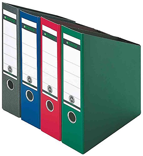 Leitz 242300 5er Sparpack Stehsammler, A4, Hartpappe (5, schwarz)
