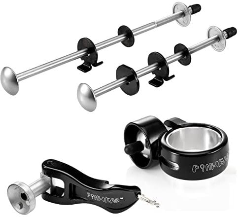 Pinhead PH111 Quick Release Wheel/Seatpost Lock 3 Pack Bicycle Set, Black