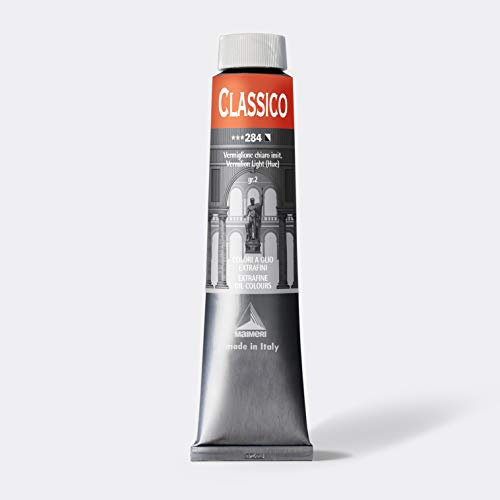 Maimeri Oil Paint, Classico Vermilion Light (Hu), 284, 324284, 6.8 fl oz (200 ml)