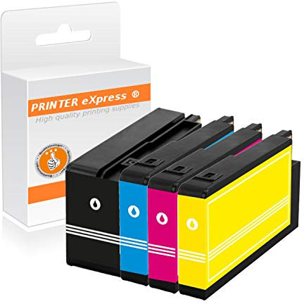 Printer-Express XL Druckerpatronen 4er Set ersetzt HP 932, 933, 9320XL, 933XL mit neuem Chip
