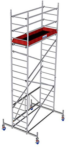 Rollgerüste Faltgerüst (Alu), Arbeitshöhe 5,8 m, Standhöhe 3,8 m,Gerüsthöhe 5 m, Gewicht 105,3 kg