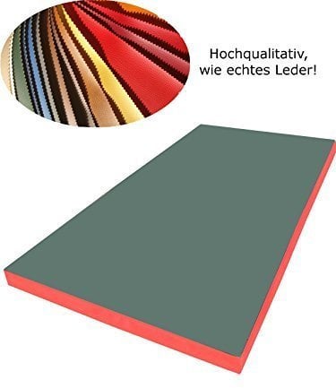 NiroSport Turnmatte 200 x 100 x 8 cm Grün/Rot Weichbodenmatte Matte Gymnastikmatte Fitnessmatte Sportmatte Trainingsmatte Bodenmatte