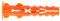 Spit - Cheville fixation legere nylon-avec collerette - Ø mm.5 - Long. mm.25 - Ø vis mini/maxi.2,5/4 - Cond..100 -