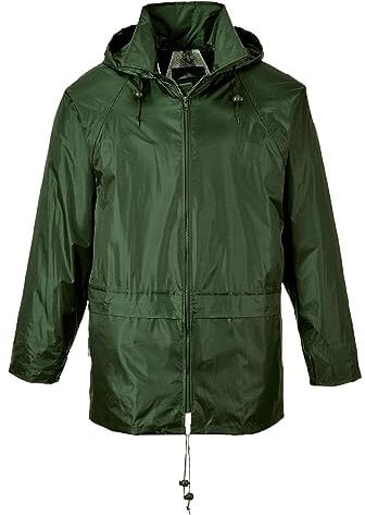 Portwest S440 Herren Leichte Wasserdichte Klassische Regenjacke Olivgrün, L