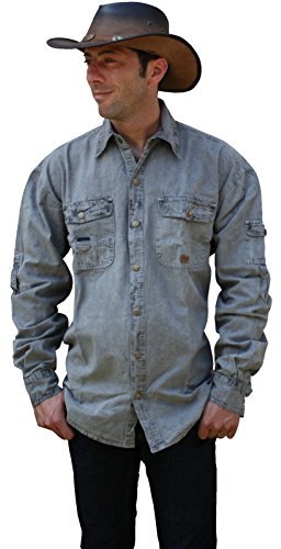 SCIPPIS Cowra Shirt Herren Outdoor-Hemd aus robuster Baumwolle – Canvas Freizeithemd mit Brusttaschen, Langarm