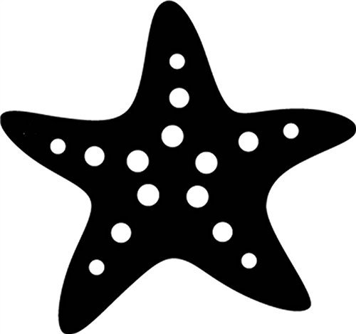 Seestern Wandkunst, Aufkleber, Abziehbild – 4 Größen – 12 Farben, 1 Stück, M