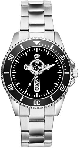 KIESENBERG Keltisches Kreuz Geschenk Artikel Idee Fan Uhr 1236