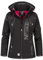 Geographical Norway Tislande Lady - Kapuzen-Softshelljacke Frau Wasserdicht Outdoor - Winddichte Jacke - Outdoor-Aktivitäten Wandern Skifahren Herbst Winter Frühling (Pink Schwarz XXL-Größe 5)