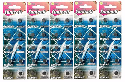 Eunicell 50 x AG2 1,5 V sin mercurio 28 mAh (5 blísteres con 10 pilas) LR59 106 726