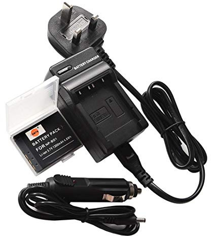 DSTE® NP-BD1 Rechargeable Li-ion Battery + DC02U Travel and Car Charger Adapter for Sony Cyber-shot DSC-G3, DSC-T2, DSC-T70, DSC-T75, DSC-T77, DSC-T90, DSC-T200, DSC-T300, DSC-T500, DSC-T700, DSC-T900, DSC-TX1 Camera as NP-FD1
