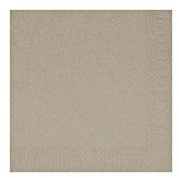 Duni Servietten 3lagig aus Zelltuch Uni greige, 33 x 33 cm, 1/4 Falz, 250 Stück
