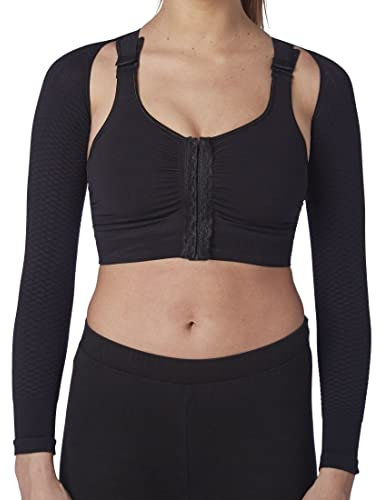 CzSalus Straffende und schlank machende Kompressions-Armmanschetten (Schwarz, XXL)