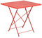 Flash Furniture Oia Klappbarer Terrassentisch aus Stahl für drinnen und draußen, 71,1 cm, Korallenrot