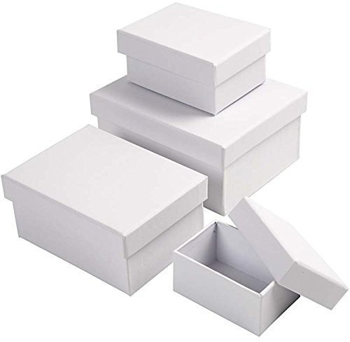 Rechteckige Boxen Gr??e 5x75+7x95Cm Gr??e 85x115+11x14Cm 4 Stck. Wei