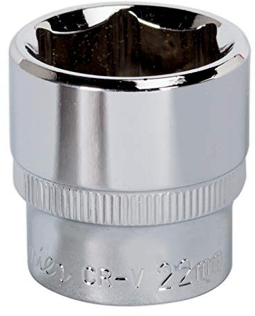 Sealey Sp3822 Walldrive Socket 22Mm 3/8Sq Drive Fully Polished