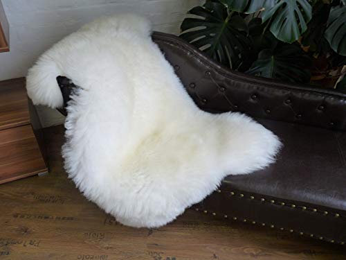 Natur-Fell-Shop MEIWITT® Schaffell Lammfell Echtfell, weiß (110-120)