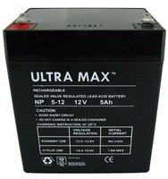 ULTRA MAX NP5-12, 12V 5AH (as 4Ah & 4.5Ah) EMERGENCY LIGHT LIGHTING BATTERY
