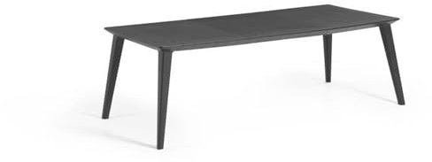 Allibert Garten-Esstischgruppe, Lima 240, 235 x 94 x 74 cm, grafit, Gartentisch ausziehbar, Rattan