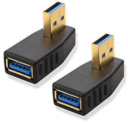 Cable Matters 2er-Pack 90 Grad USB mit winkelstecker Gender Changer USB Adapter, Winkel USB stecker (USB 90 Grad Adapter)