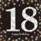 Adult Gold 18th Celebration Luncheon Napkins